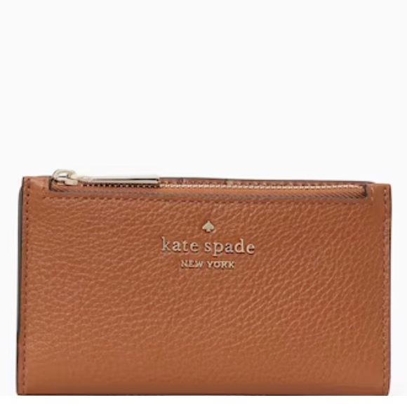 Kate Spade Leila Small Slim Bifold Wallet Warm Gingerbread - Picture 12 of 13